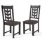 Costway Dining Chair Set of 2/4 with Rubber Wood Frame & Leaf-shape High Back for Kitchen Brown/Black/Cream White